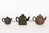 Three Chinese Yixing Zisha Teapots