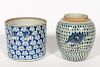 Two Chinese Blue & White Porcelain Vessels