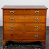 19th C. Four Drawer Federal Maple Chest
