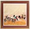 Earl Biss "Buffalo Hunt" Signed Lithograph 1/100