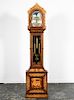 Allegorical Inlaid Mahogany Tall Case Clock, 1903