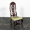 Carved Queen Anne Style Side Chair, 19th C.