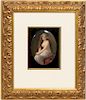 Framed Oval KPM Plaque, Half-Nude Female
