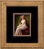 KPM Hand-Painted Plaque, Seated Nude, Miller