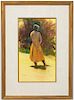 Albert Handell Portrait of a Woman in Yellow