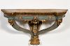 Italian Baroque Style Part Gilt Wall Console Table