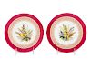 A Pair of French Painted Porcelain Plates<br>Diam