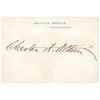 President CHESTER A. ARTHUR Executive Mansion Washington. Signed Card