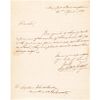 Commodore WILLIAM BAINBRIDGE Commander Frigate USS Constitution 1830 Navy Letter