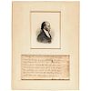 1792 AARON BURR Boldly Signed Legal Statement... He Shot Alexander Hamilton ! 