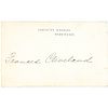 1887-Dated FRANCIS F CLEVELAND Autographed - Executive Mansion Washington Card