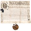 1772 Vellum Appointment Document Lords Commissioners of The Treasury Great Seal