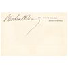 Rare President WOODROW WILSON Signed, The White House - Washington, Card