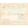 1864 Civil War Military Certificate of Exemption having Furnished a Substitute!