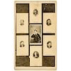 c. 1865 Abraham Lincolns Assassins Photo Collage, John Wilkes Booth at Center