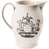 c. 1790-1800 Historical Liverpool Creamware Pitcher American Patriotic Transfers