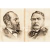 1880 Presidential Campaign Garfield-Arthur Jugate Silk Bandana THREADS Unlisted!