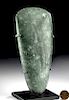 Lovely Olmec Blue-Green Jadeite Celt