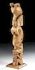 Mid-20th C. Nuu-Chah-Nulth Cedar Totem Pole w/ Animals