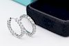 Tiffany & Co. Pt 950 2.8TCW Diamond Hoop Earrings