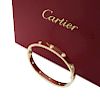 Cartier 18k Gold 10 Diamond LOVE Bracelet Sz 17