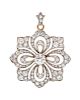 An Edwardian Platinum Topped Yellow Gold and Diamond Pendant/Brooch, Tiffany & Co.,