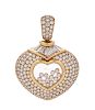 An 18 Karat Yellow Gold and Diamond 'Happy Heart' Pendant, Chopard,
