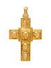 An 18 Karat Yellow Gold Cross Pendant,
