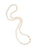 A White Gold, Diamond and Cultured Pearl Necklace,