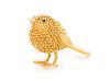An 18 Karat Yellow Gold and Emerald Bird Brooch, Tiffany & Co., France, Circa 1993,