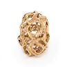 A Yellow Gold Biomorphic Ring,