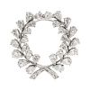 A Platinum and Diamond Wreath Motif Pendant/Brooch,