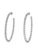 A Pair of White Gold and Diamond Hoops,