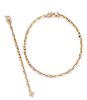 An 18 Karat Bicolor Gold Convertible Bracelet/Necklace, Gentoundia, Italian,