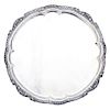 TRAY. MEXICO, 20TH CENTURY. Sterling 0.925 Silver. Brand: SANBORNS. Circular with undulating rims, embossed and chased with vegetal decoration and cla