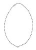 An 18 Karat Bicolor Gold, Black Diamond and Diamond Necklace,