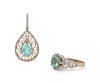 A Collection of White Gold, Tourmaline and Diamond Jewelry,