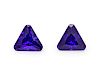 A Collection of Triangular Mixed Cut Tanzanites Weighing 2.52 Carats Total,