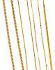 A Collection of 14 Karat Gold Chain Necklaces,