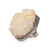 A Sterling Silver and Rock Quartz Ring,