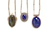 A Collection of Silver, Hardstone and Gemstone Necklaces,