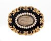 A Victorian Seed Pearl and Enamel Mourning Pendant/Brooch,