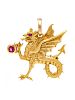 An 18 Karat Yellow Gold and Gemstone Dragon Pendant, Frederica,
