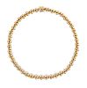 A 14 Karat Bicolor Gold Necklace, Italian,