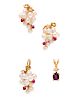 A Collection of Yellow Gold, Diamond and Ruby Jewelry,