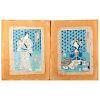 Two Japanese woodblock prints.