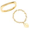 TIFFANY & CO. 18K yellow gold bangle bracelet and bracelet.
