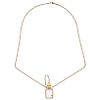 An 18K yellow gold necklace and CHOPARD diamond 18K yellow gold pendant.