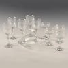 SET OF 5 WINE GLASSES, 4 GOBLETS, AND DUCK AERATOR