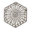 Brooch in Platinum with Diamonds 